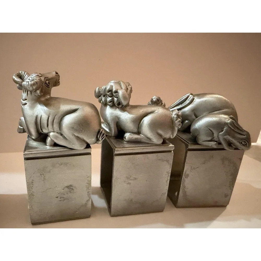 Tumasek Solid Pewter –‎ Eight Immortals & Auspicious Animals (Set of 6)