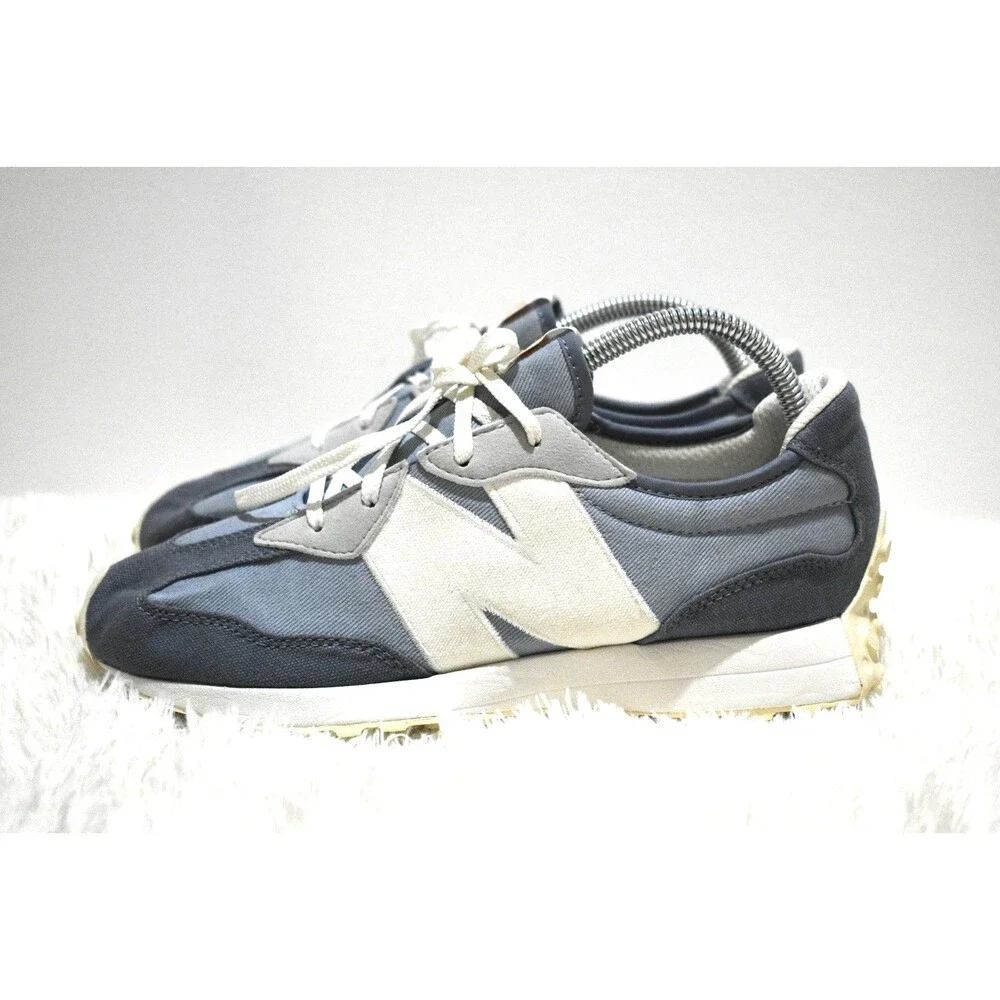 New Balance 327 GS327DE Mens 6.5 Blue White Grey Lace Up Shoes Womens Size 8 US