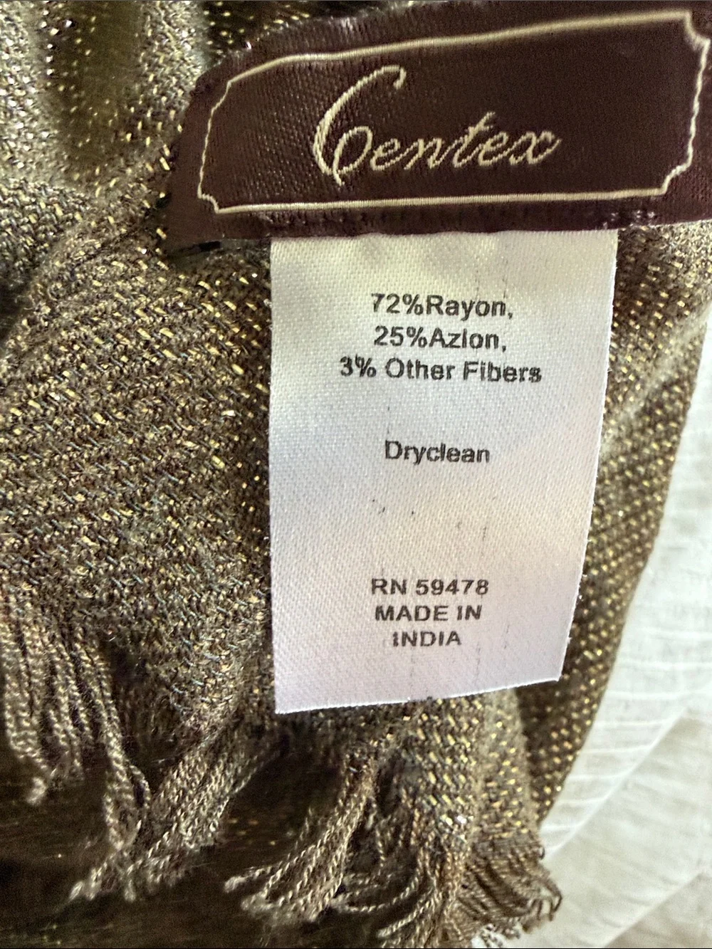 Brown & Gray Patterned Women's Scarf