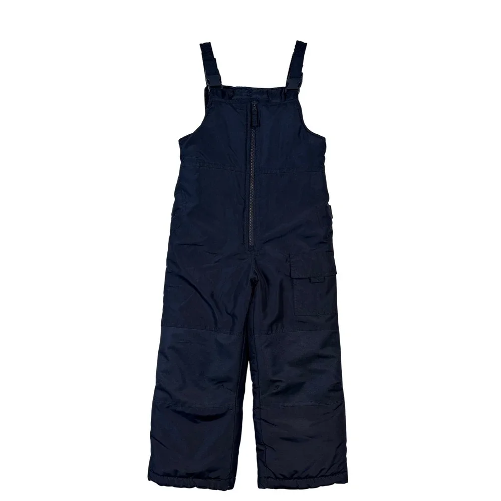 London Fog Kids Navy‎ Blue Insulated Snow Bibs Overalls Size M 5-6 Winter Sport