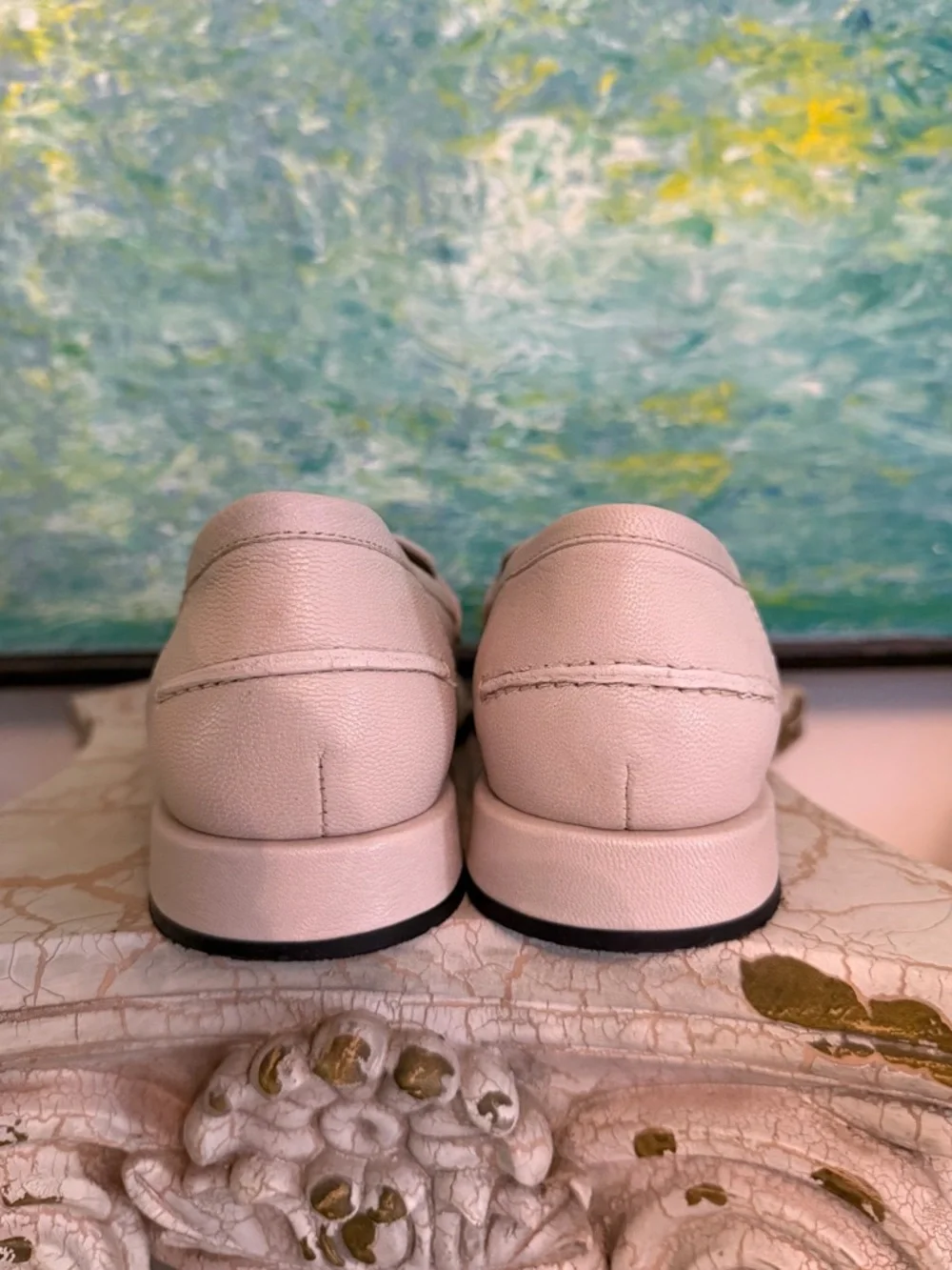 SAINT G cream leather
