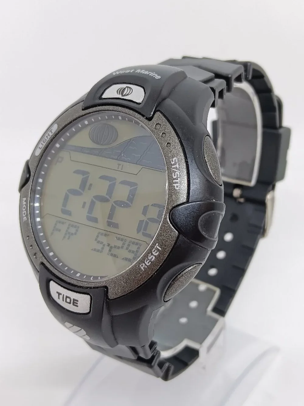 West Marine Tide Indicator 1134285 Men's 50mm Digital Multifunction Watch