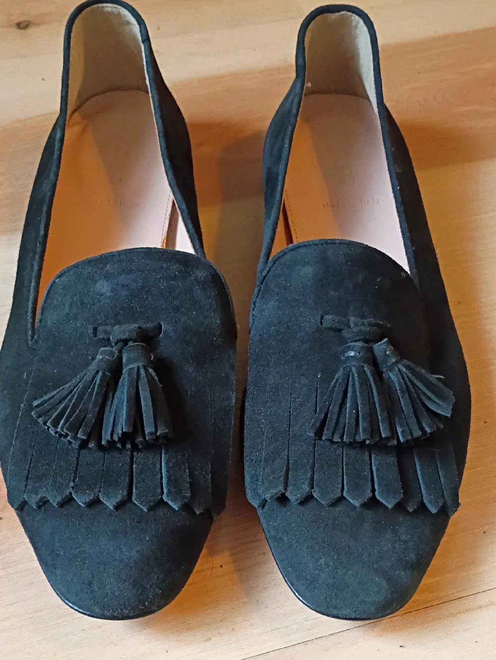 J. Crew black suede