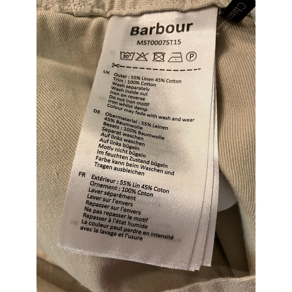 Barbour button dry