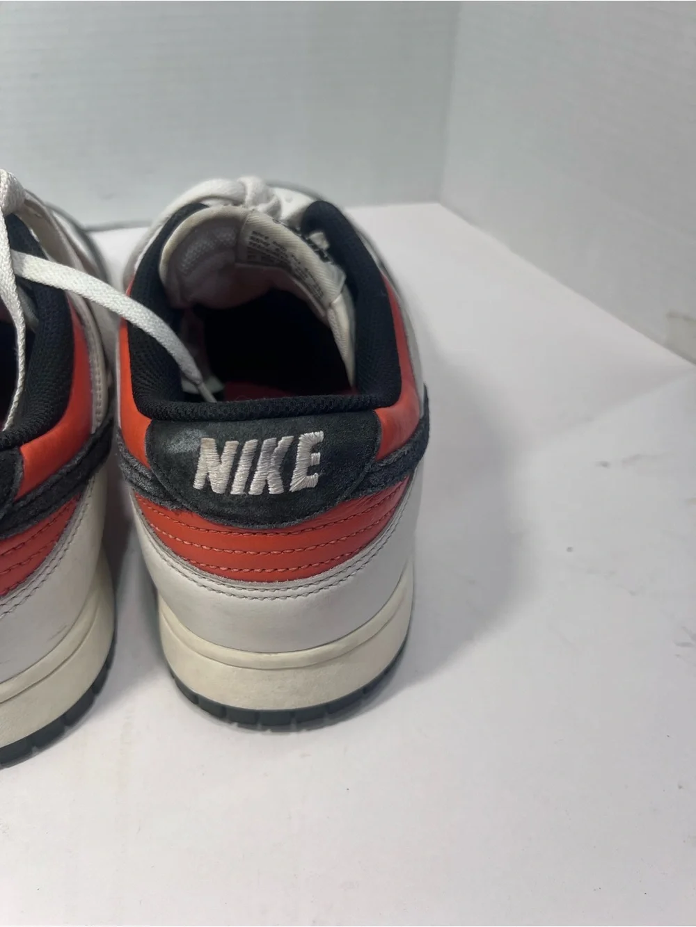 Nike Men's Low-Top Sneakers in White, Black & Orange