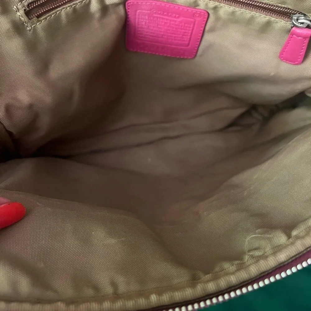 Coach Pink Cometic Travel Bag