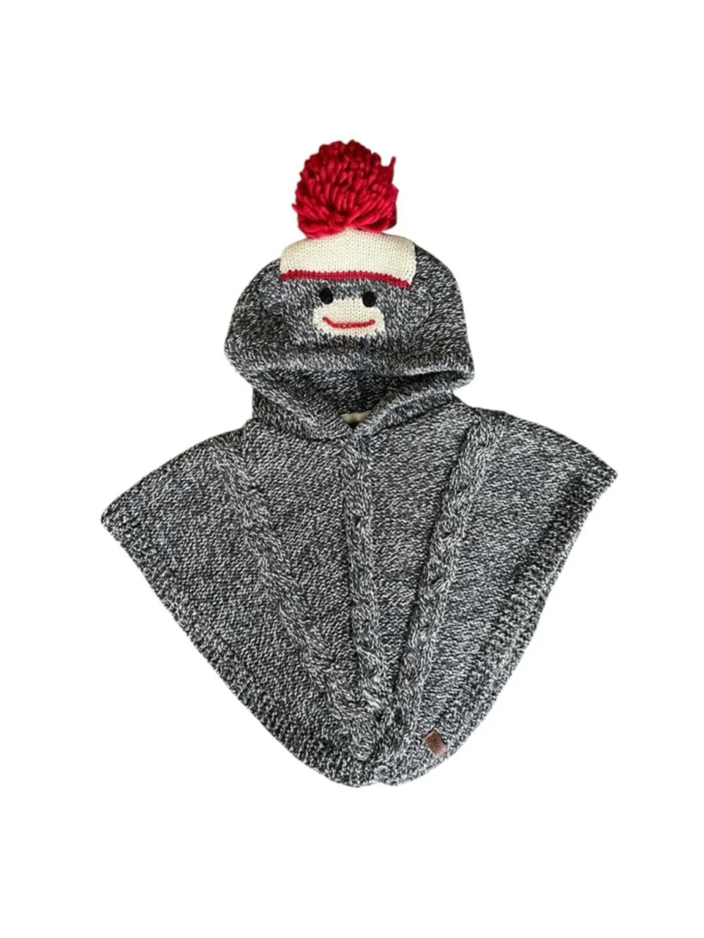 ROOTS BABY Monkey Face Poncho Sweater 0-12M