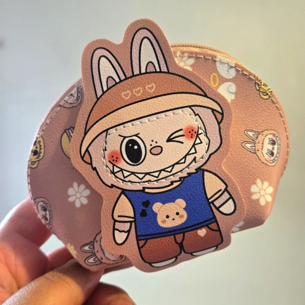 Cute Brown Labubu Coin Purse
