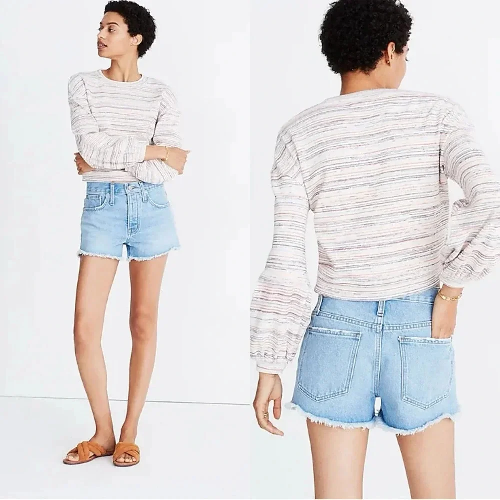 Madewell Relaxed Denim Shorts in Dunwoody Wash Blue Size 26