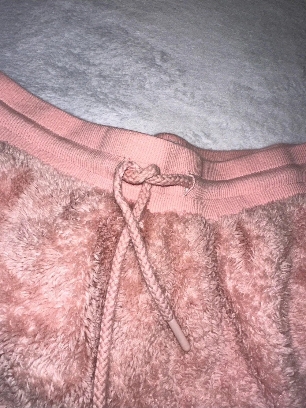 Forever 21 Plush Drawstring Lounge Shorts - Dusty/light Pink