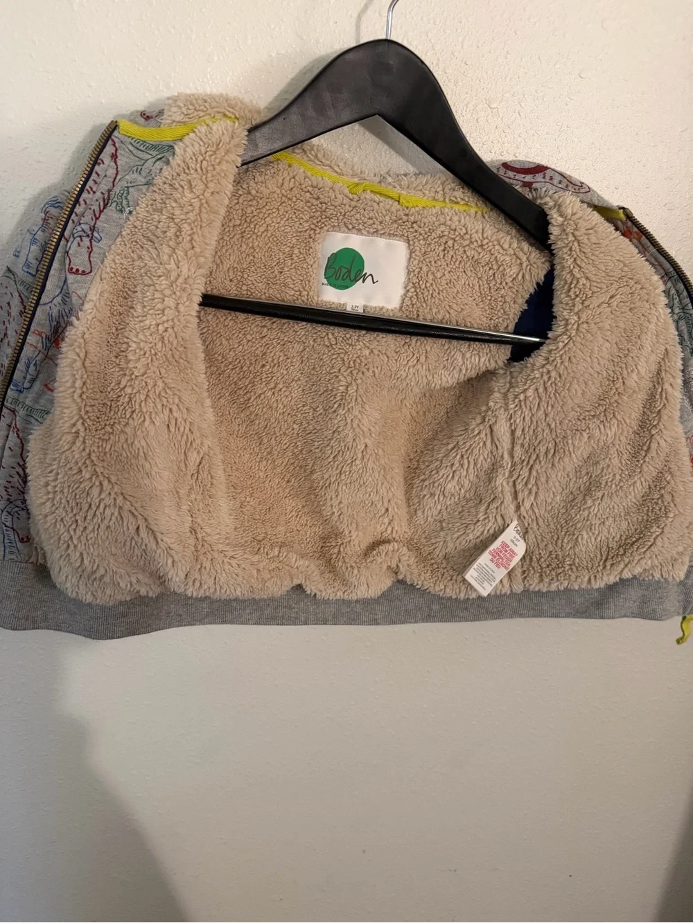 Boden grey zip