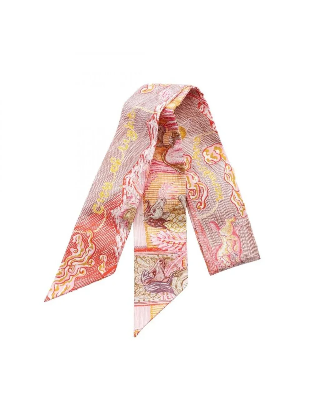 Hermes Scarf Twilly City of Light Ribbon Silk