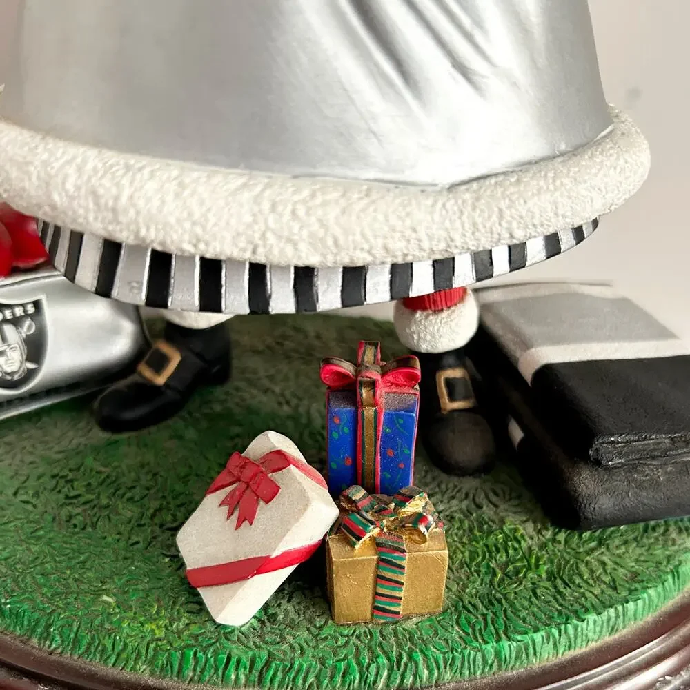 Vintage RAIDERS Sculpture MRS CLAUS NFL Christmas DANBURY MINT Figurine 11