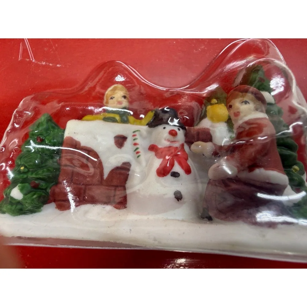 Vintage 1995 Dickens Collectables Snowman & Children Village Accessory 270-6497