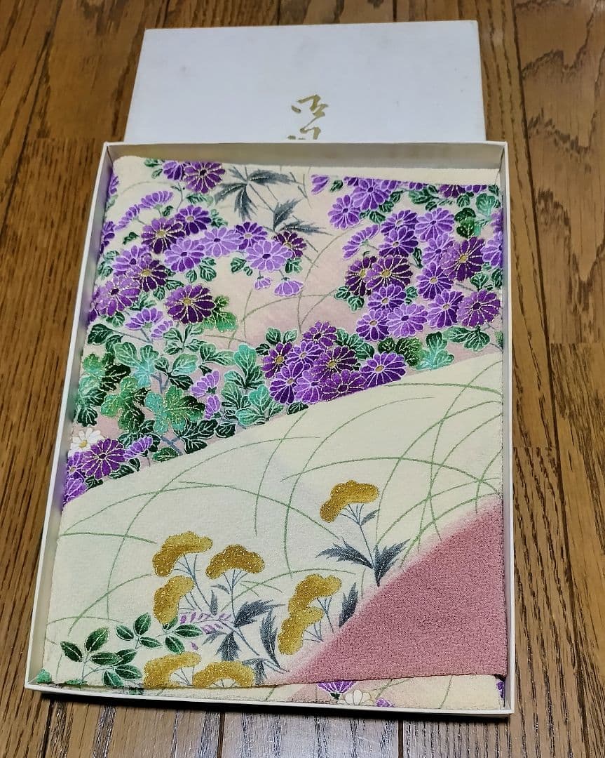 Floral Pattern Furoshiki Approx. 66cm 100% Silk